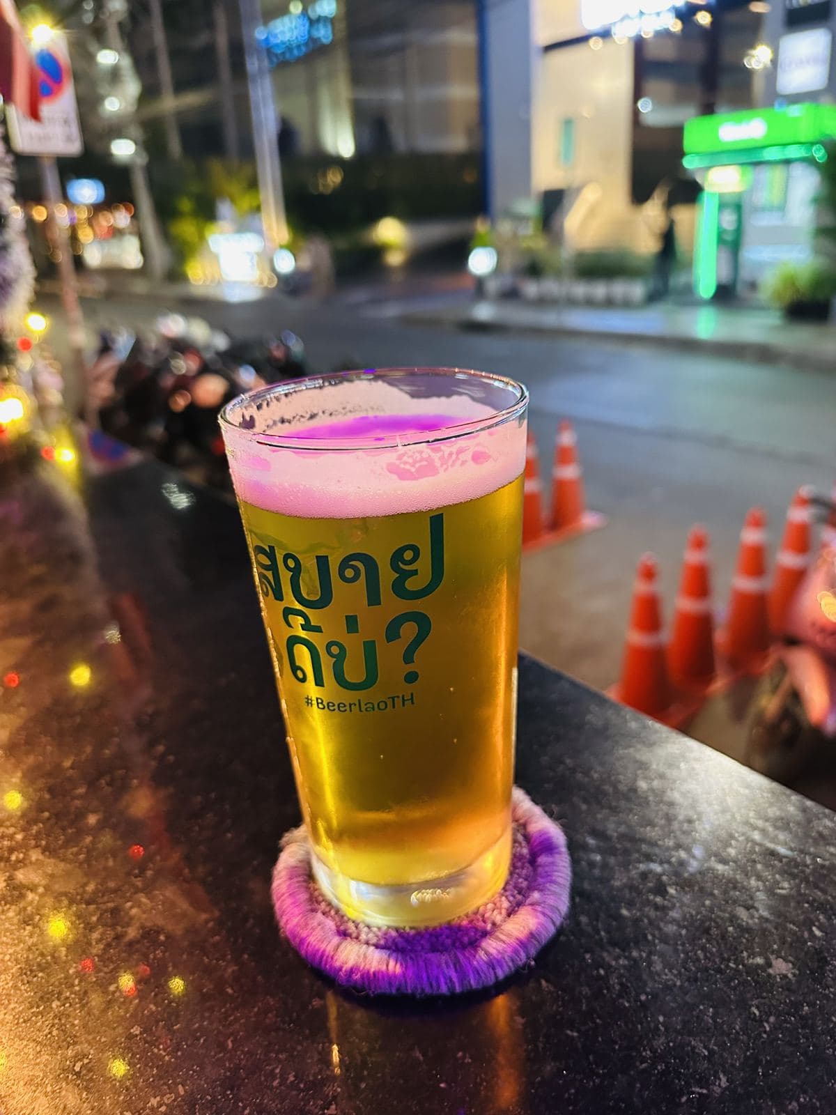 A cold beer on a Bangkok street