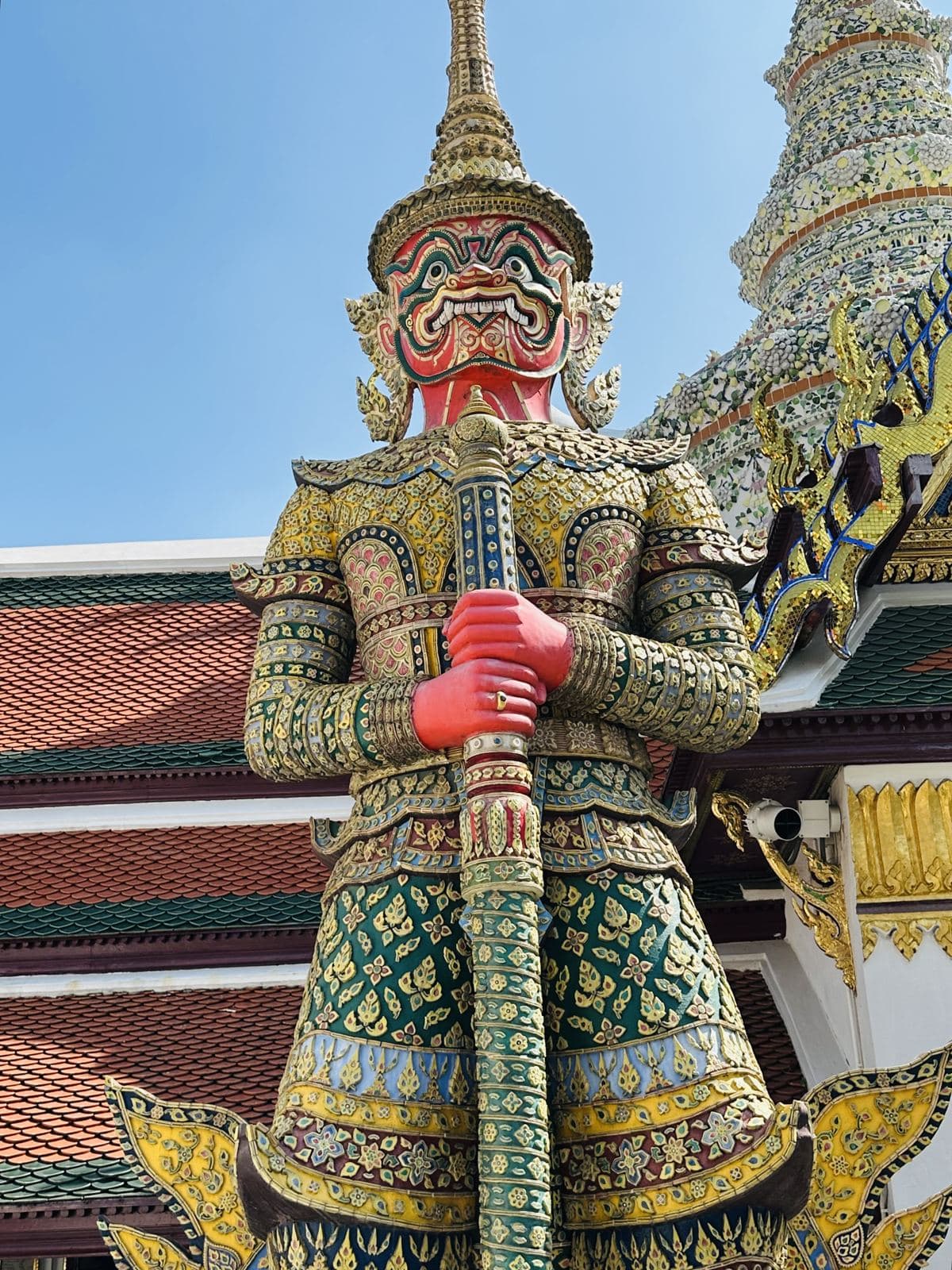 A Yaksha demon guardian statue