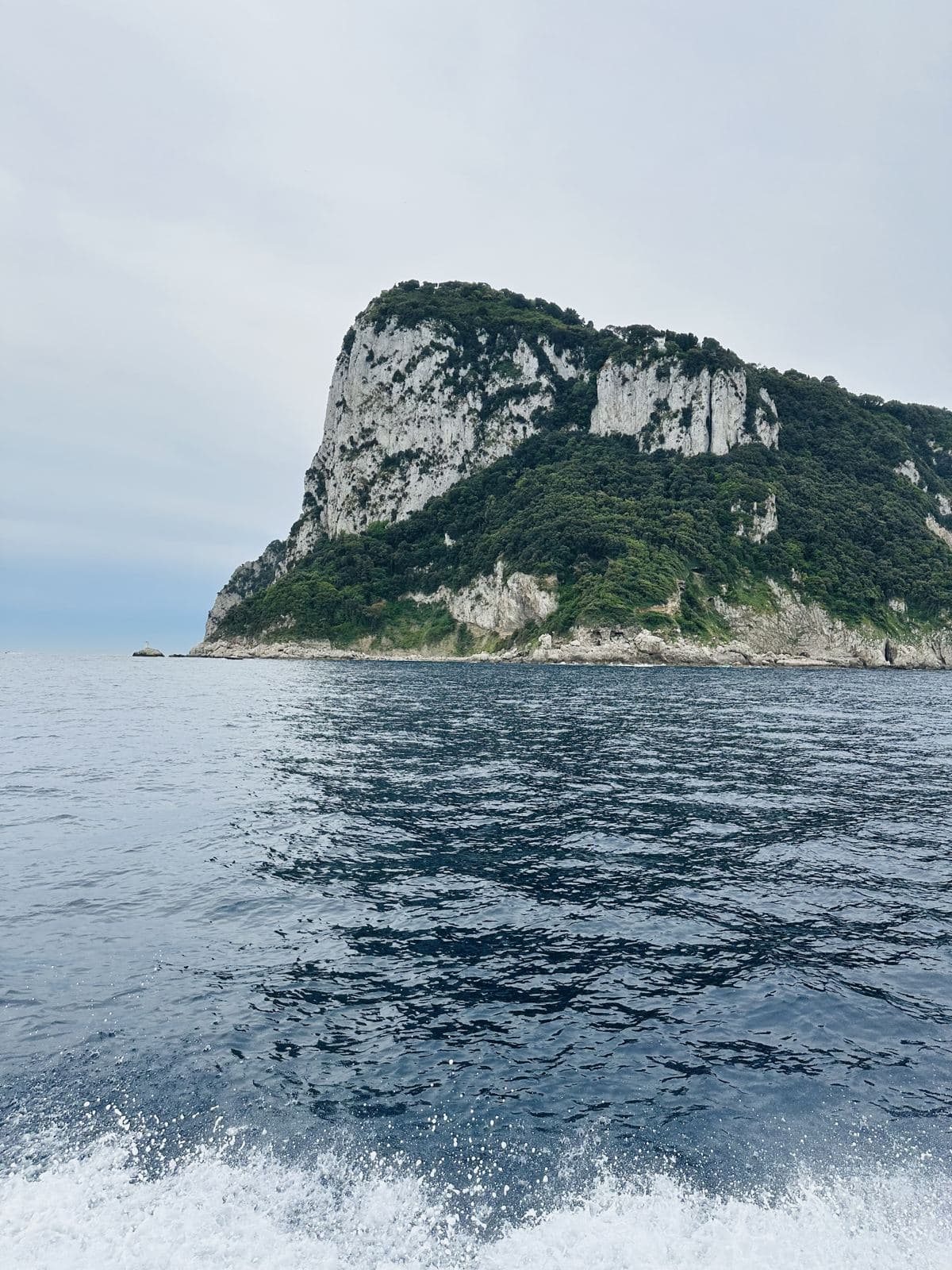 The cliffs of Capri rising from the sea