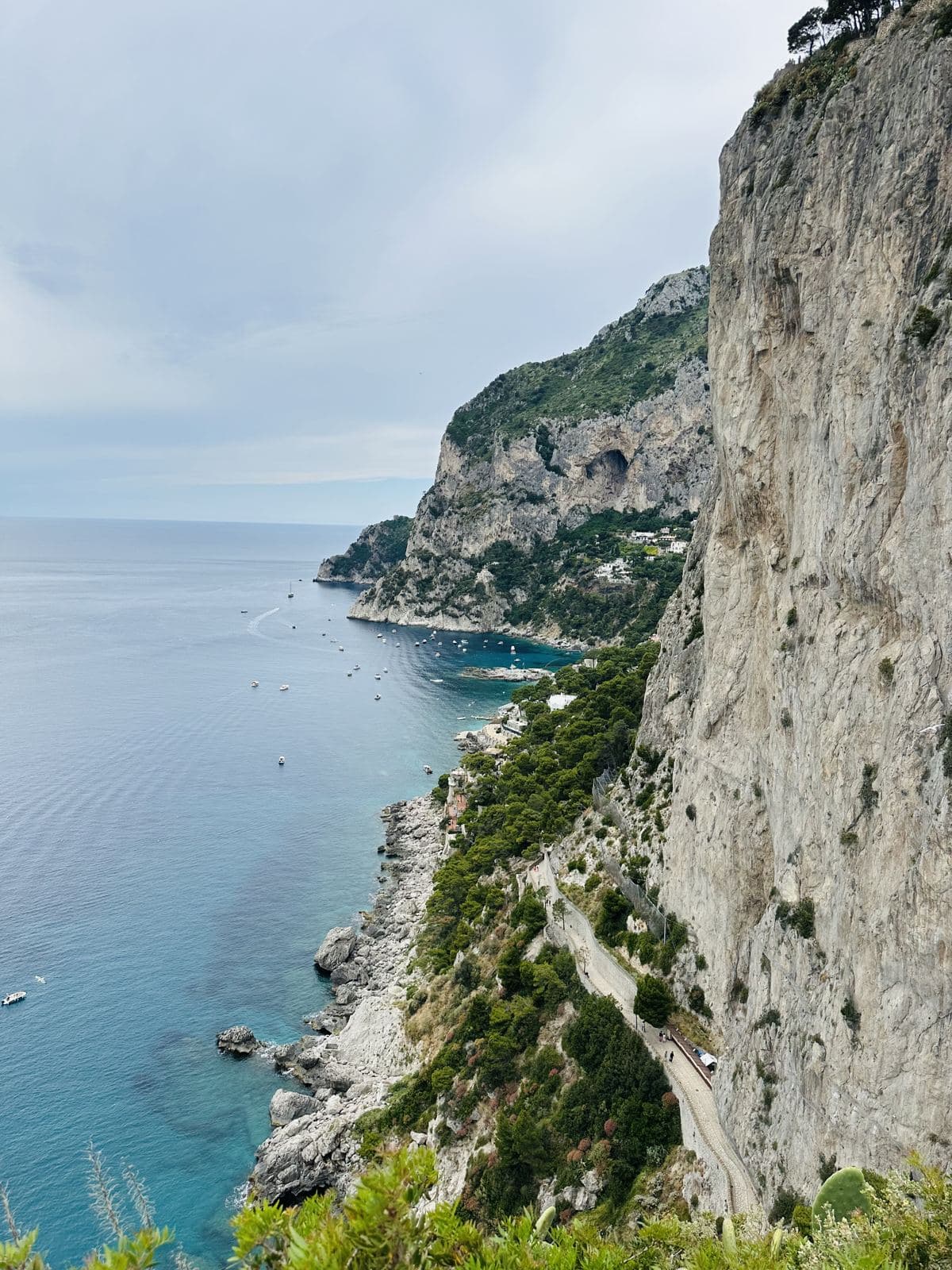 The cliffs above Via Krupp