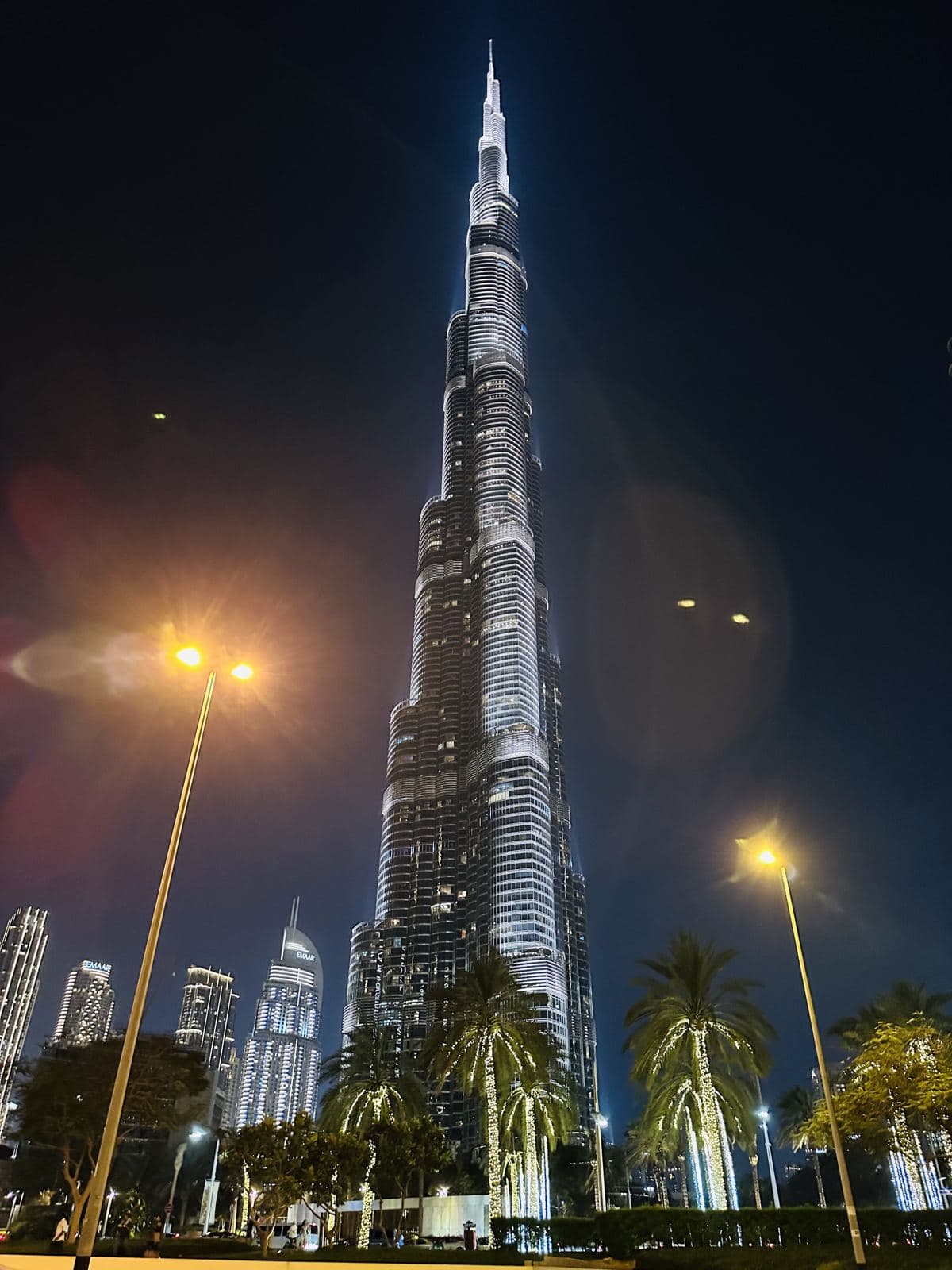 Burj Khalifa illuminated at night
