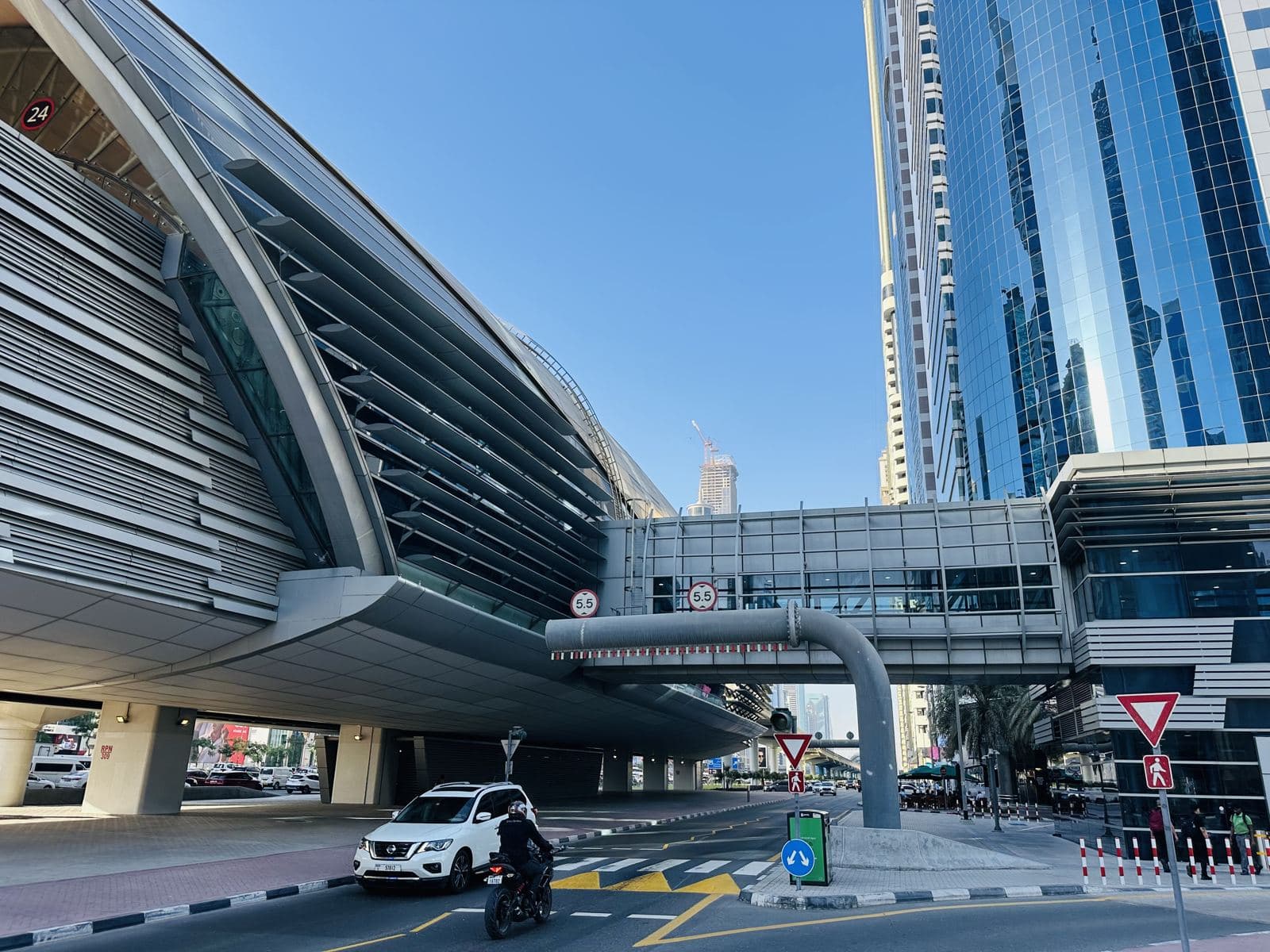 A Dubai Metro station on Sheikh Zayed Road