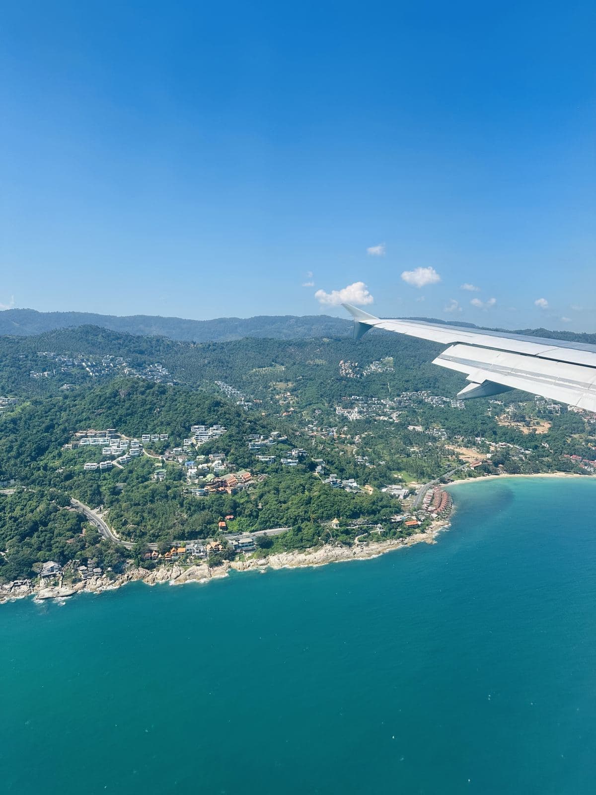 Aerial view of Koh Samui on approach