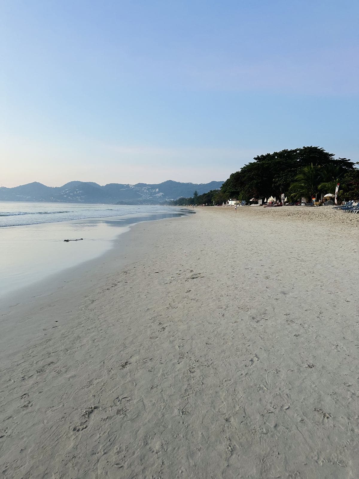 Chaweng Beach at dawn, nearly empty