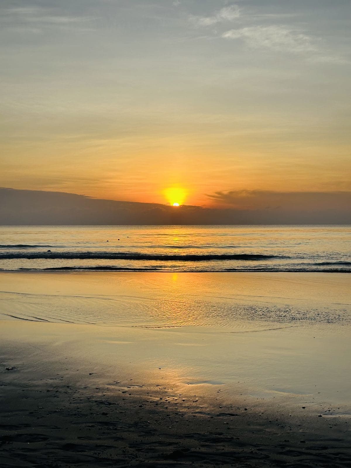 The sun rising over the Gulf of Thailand