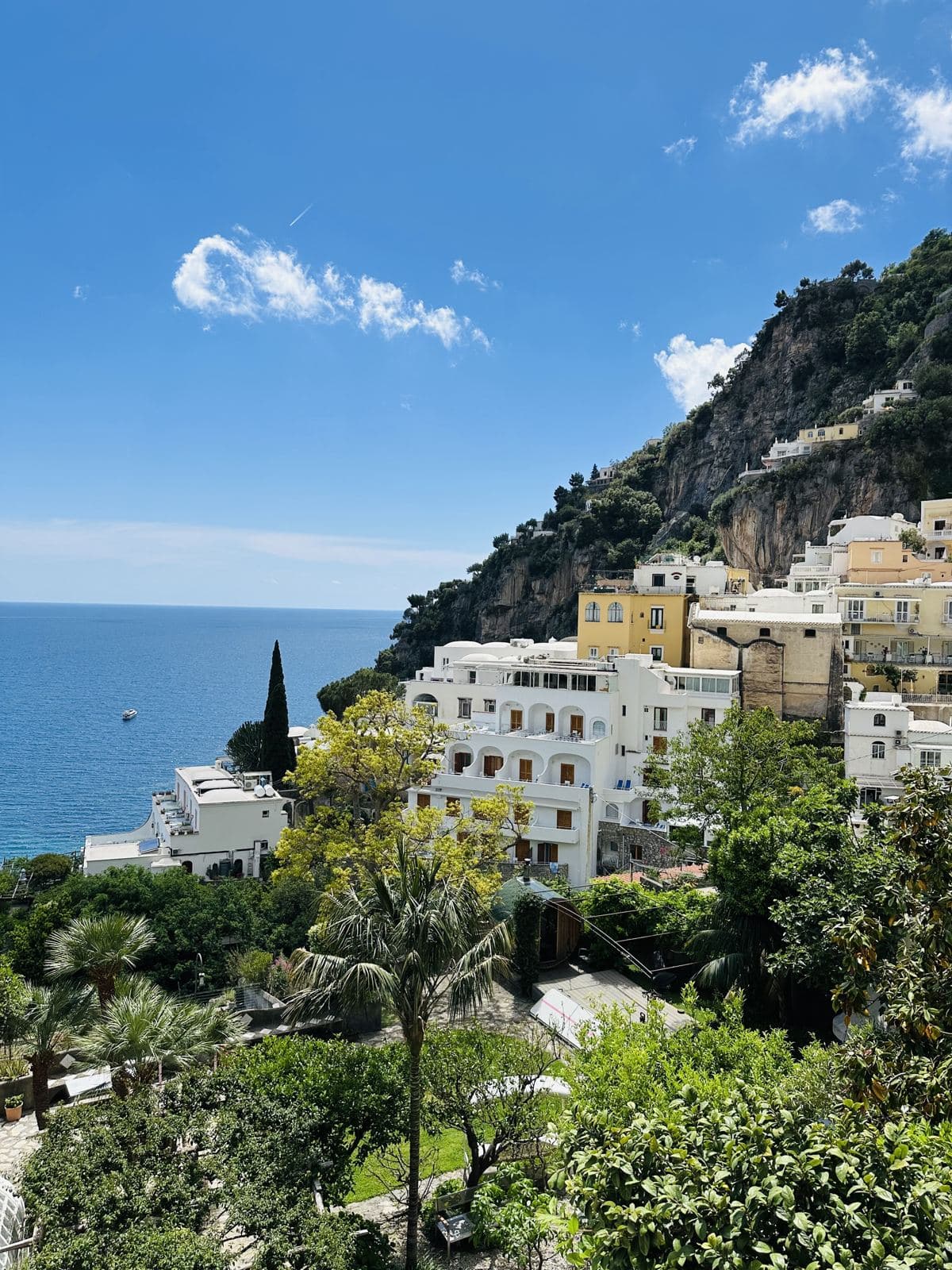 Pastel houses stacked on the hillside