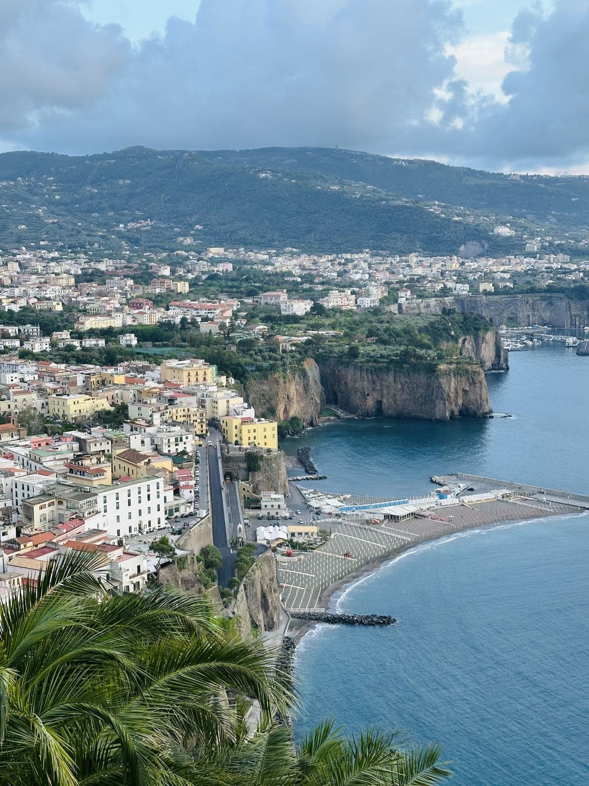 Beaches tucked beneath the cliffs near Sorrento